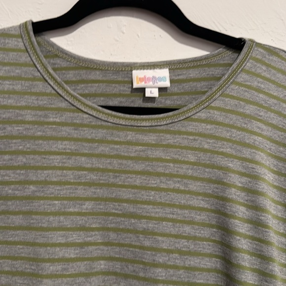 New LulaRoe Maria Striped Green Maxi Dress 58 - Picture 3 of 5